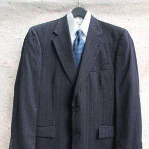 Dell Brother's Men's Classic Two Pc Navy Pin Stripe Suit Jacket 41R